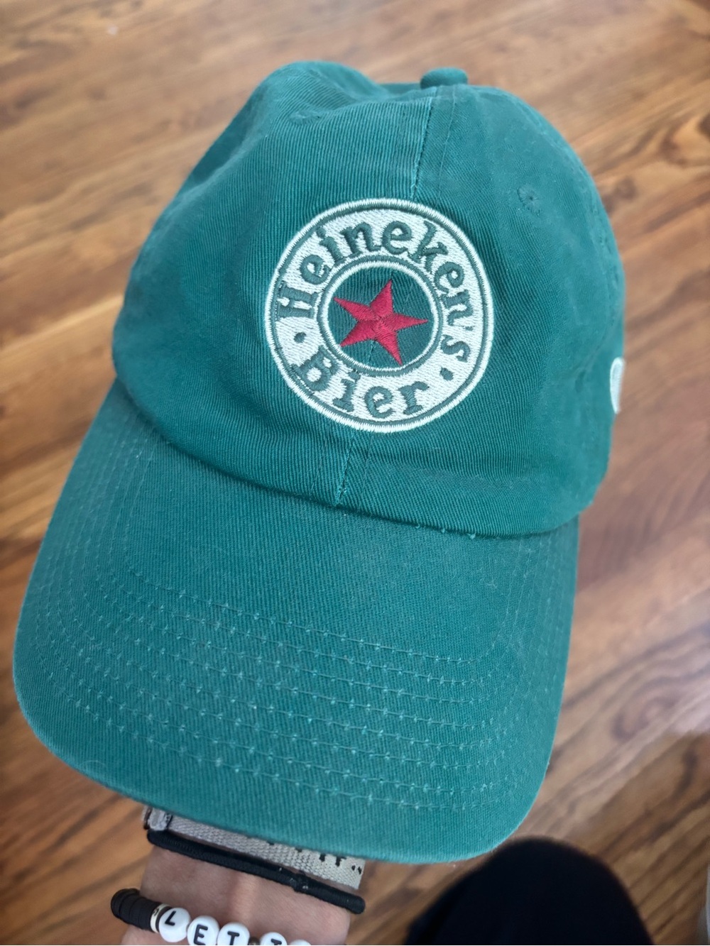 Sol Angeles Green Heineken Star Embroidered Baseball Cap